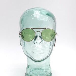 Antique Bausch & Lomb Green Goggles Safety Glasses Vintage Sunglasses Steampunk